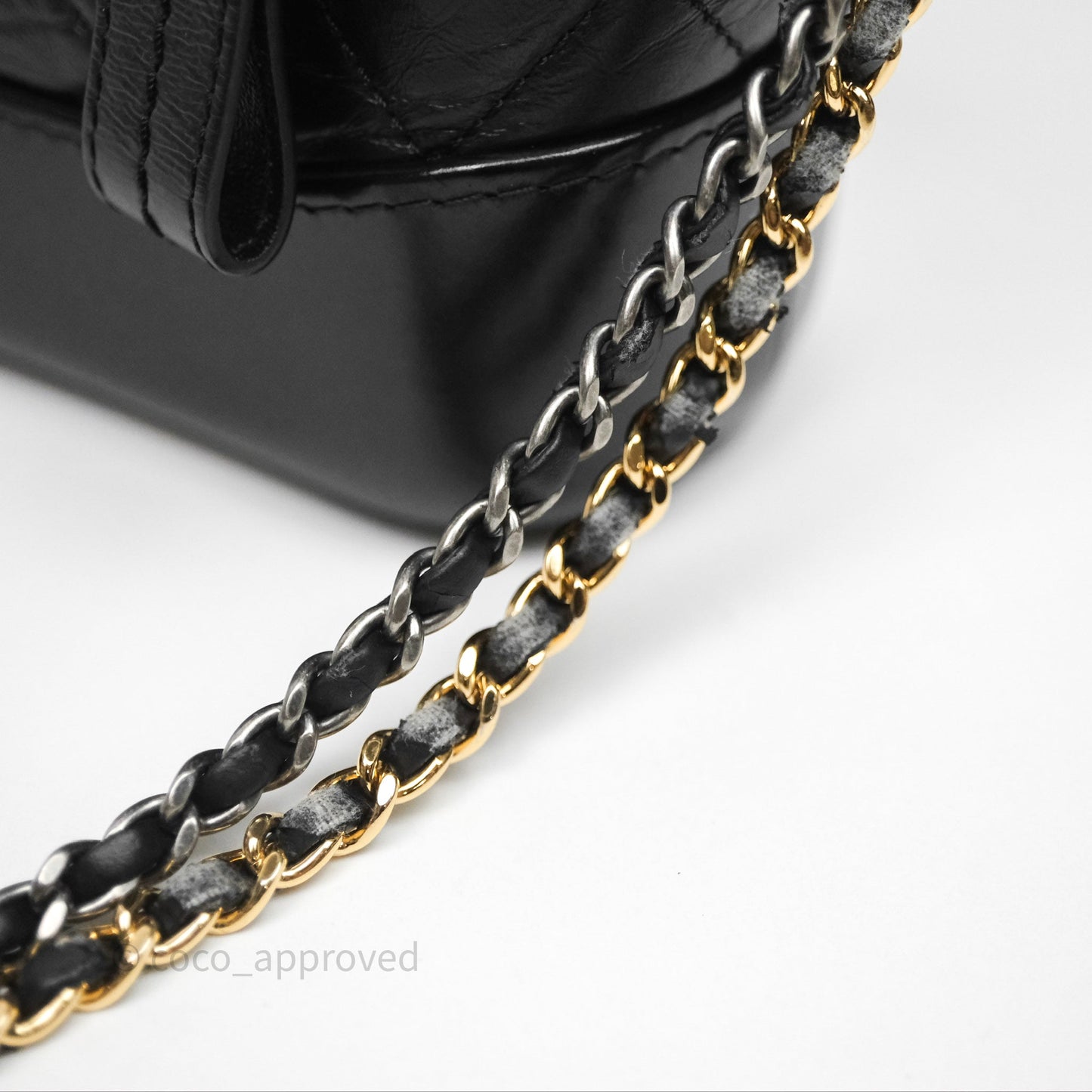 Chanel Small Gabrielle Hobo Quilted Black Aged Calfskin