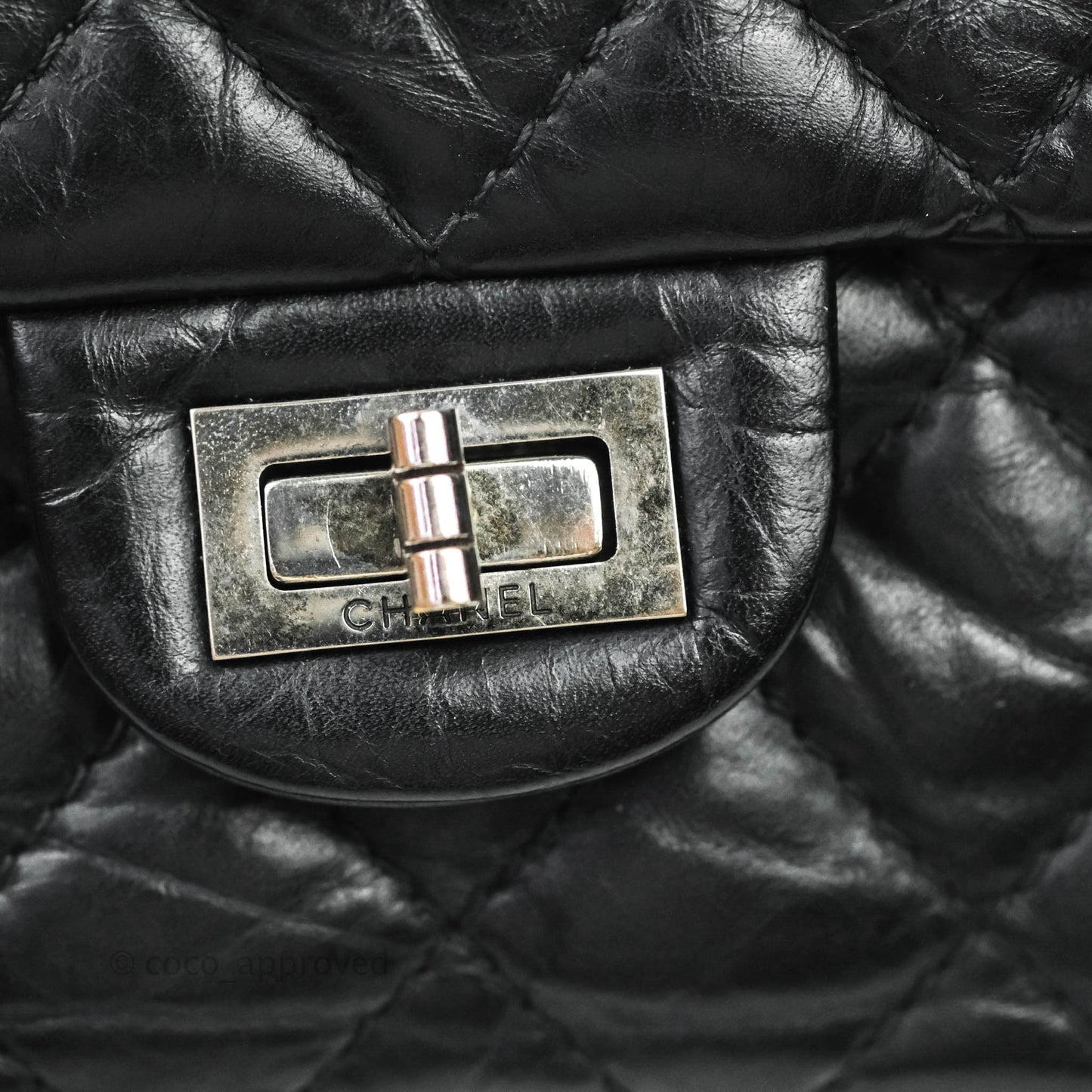 Chanel Reissue Quilted Aged Calfskin Black Ruthenium Hardware 226