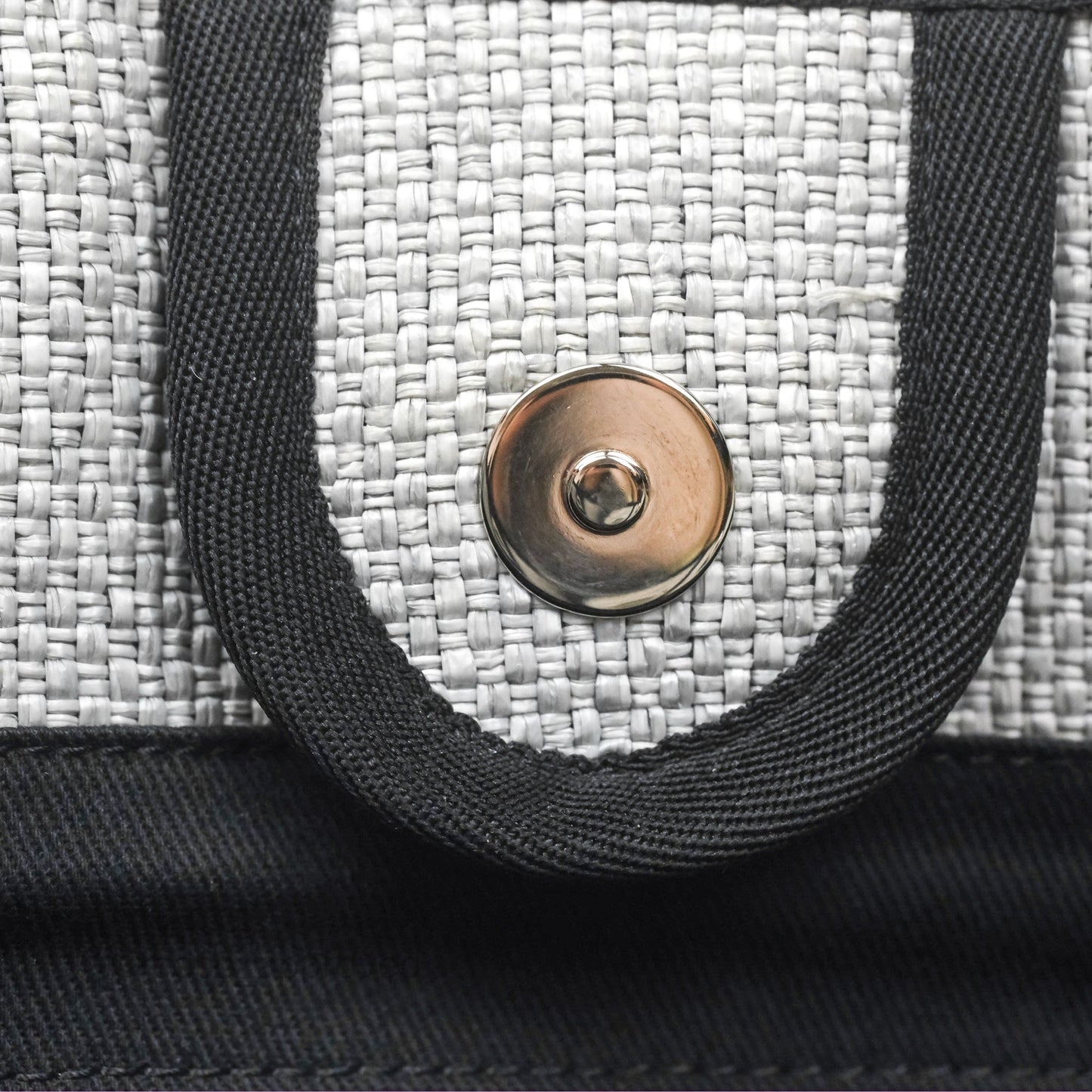 Chanel Medium Deauville Tote Light Grey Canvas