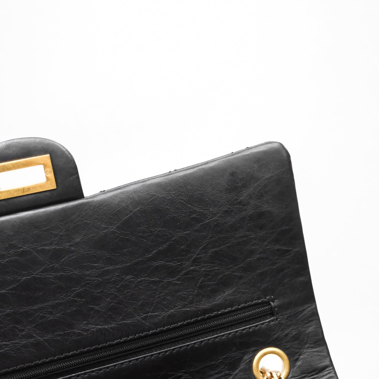Chanel Quilted Reissue 226 Aged Calfskin Black Aged Gold Hardware