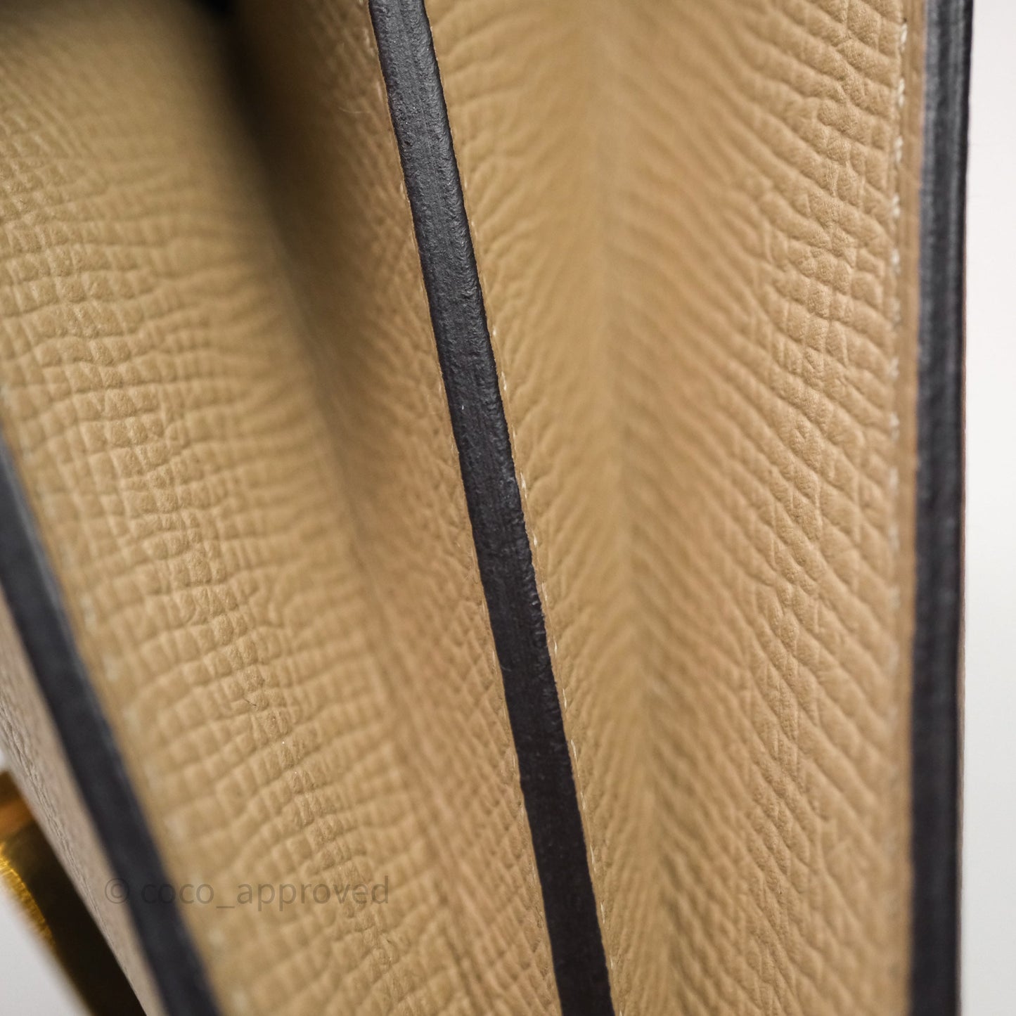 Hermès Constance Short Wallet Trench Epsom Gold Hardware