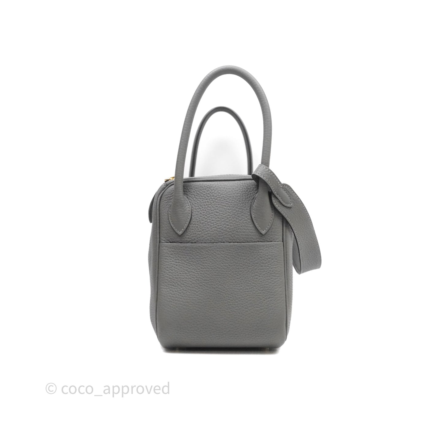 Hermès Lindy 26 Taurillion Clemence Gris Meyer 0L Gold Hardware