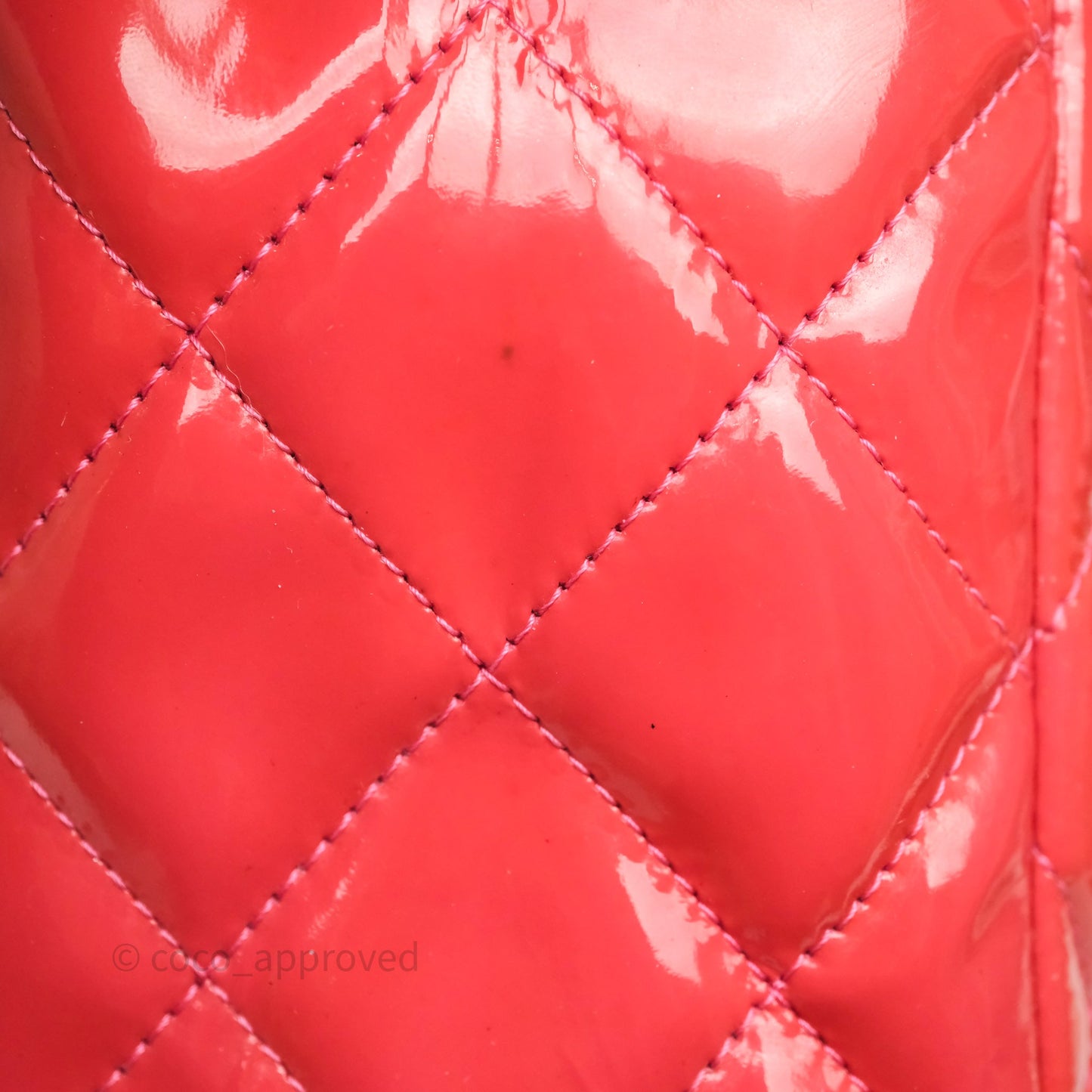 Chanel Jumbo Double Flap Red Orange Patent Silver Hardware⁣⁣