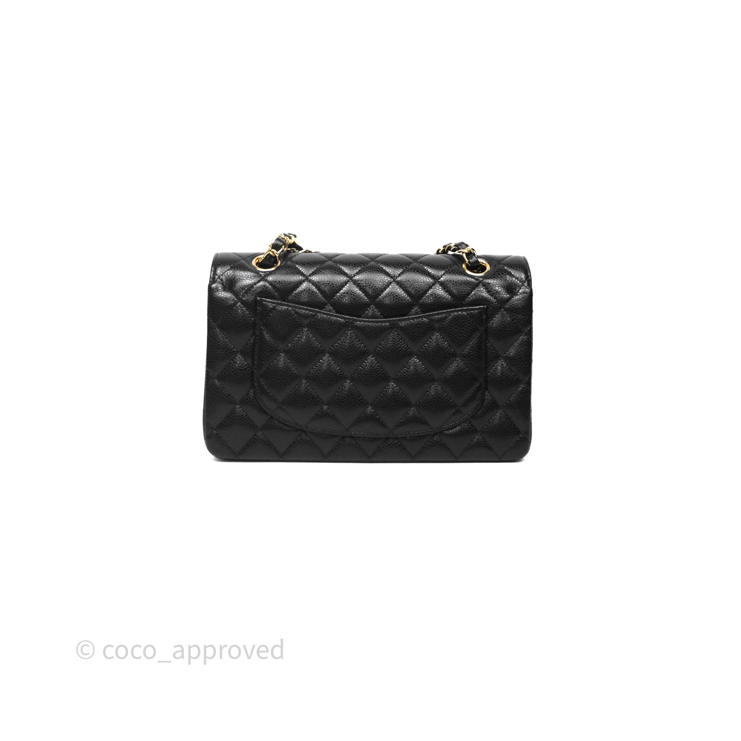 Chanel Small Classic Quilted Flap Black Caviar Gold Hardware
