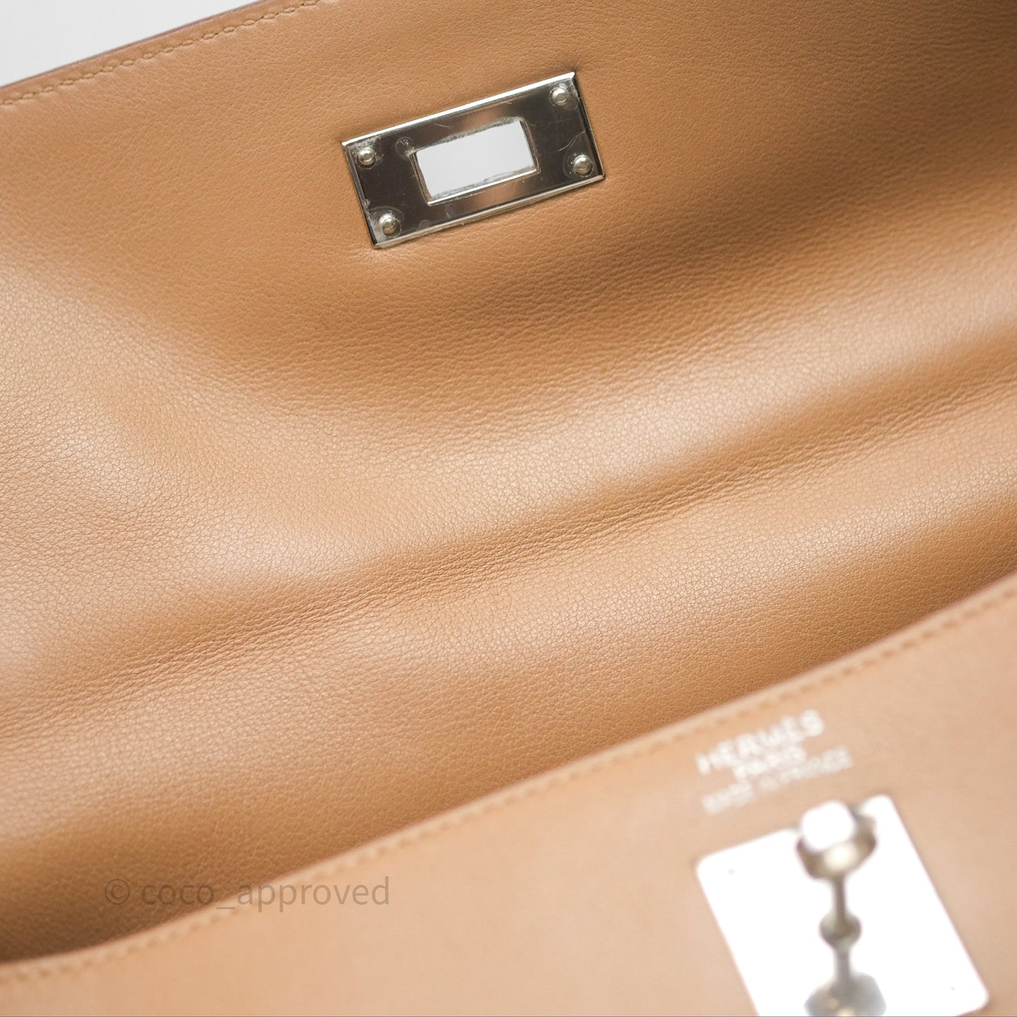 Hermès Kelly 35 Retourne Chai 0M Evercolor Palladium Hardware