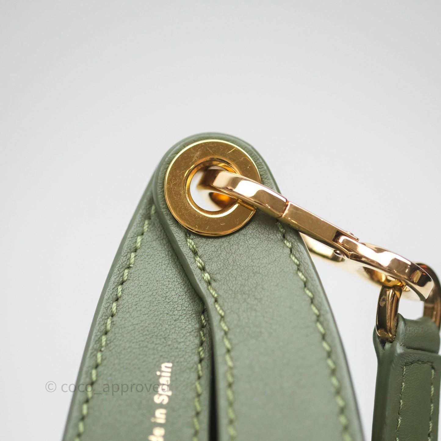 Loewe Small Luna Anagram Shoulder Bag Green Calfskin Jacquard