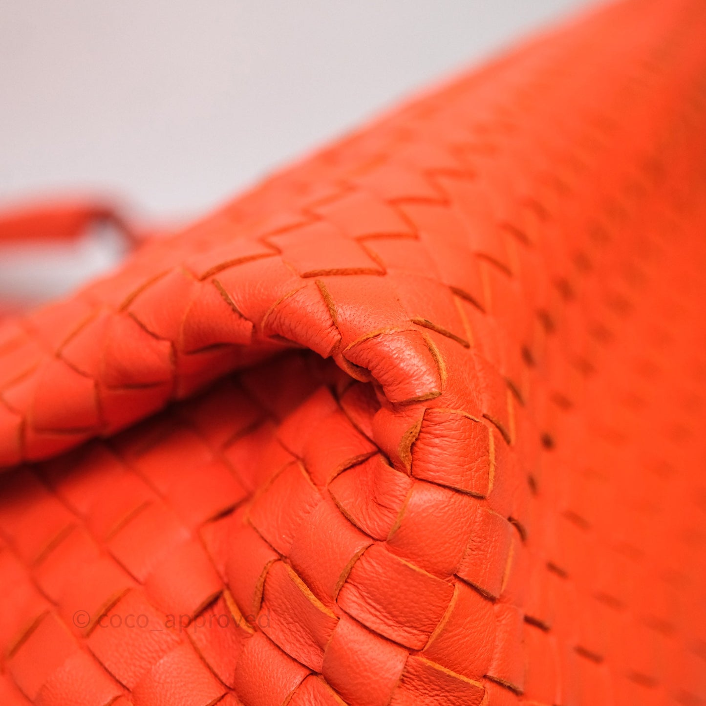 Bottega Veneta Nappa Intrecciato Parachute Tote Bag Orange