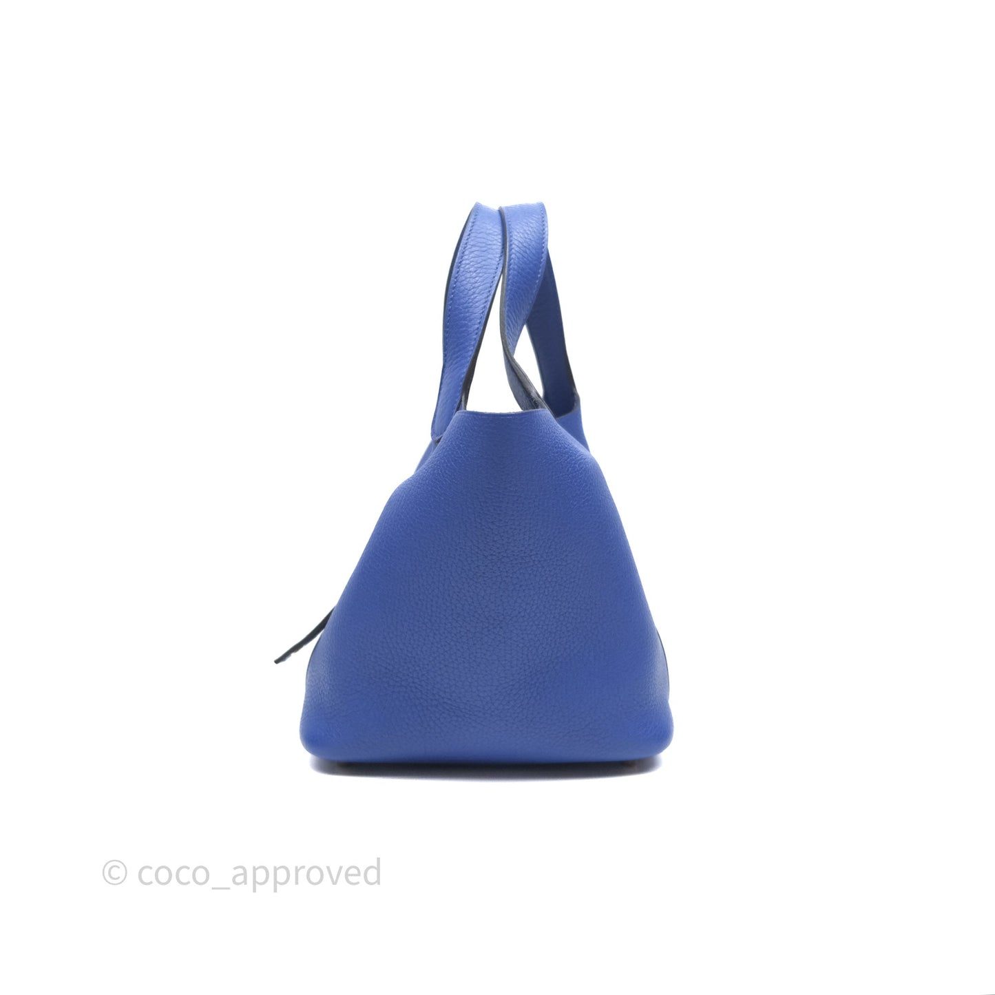 Hermès Picotin 18 Bleu Électrique 7T Clemence Gold Hardware