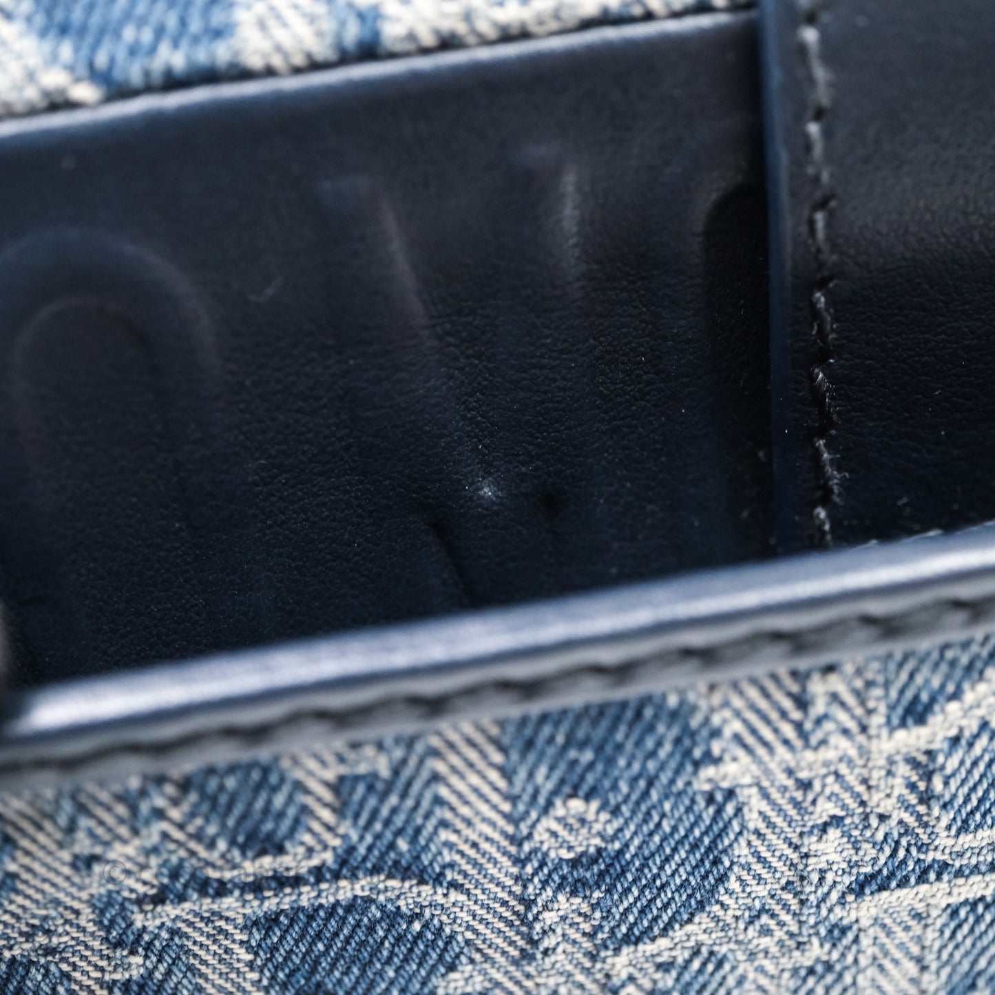 Christian Dior Montaigne East-West Bag Denim With Chain