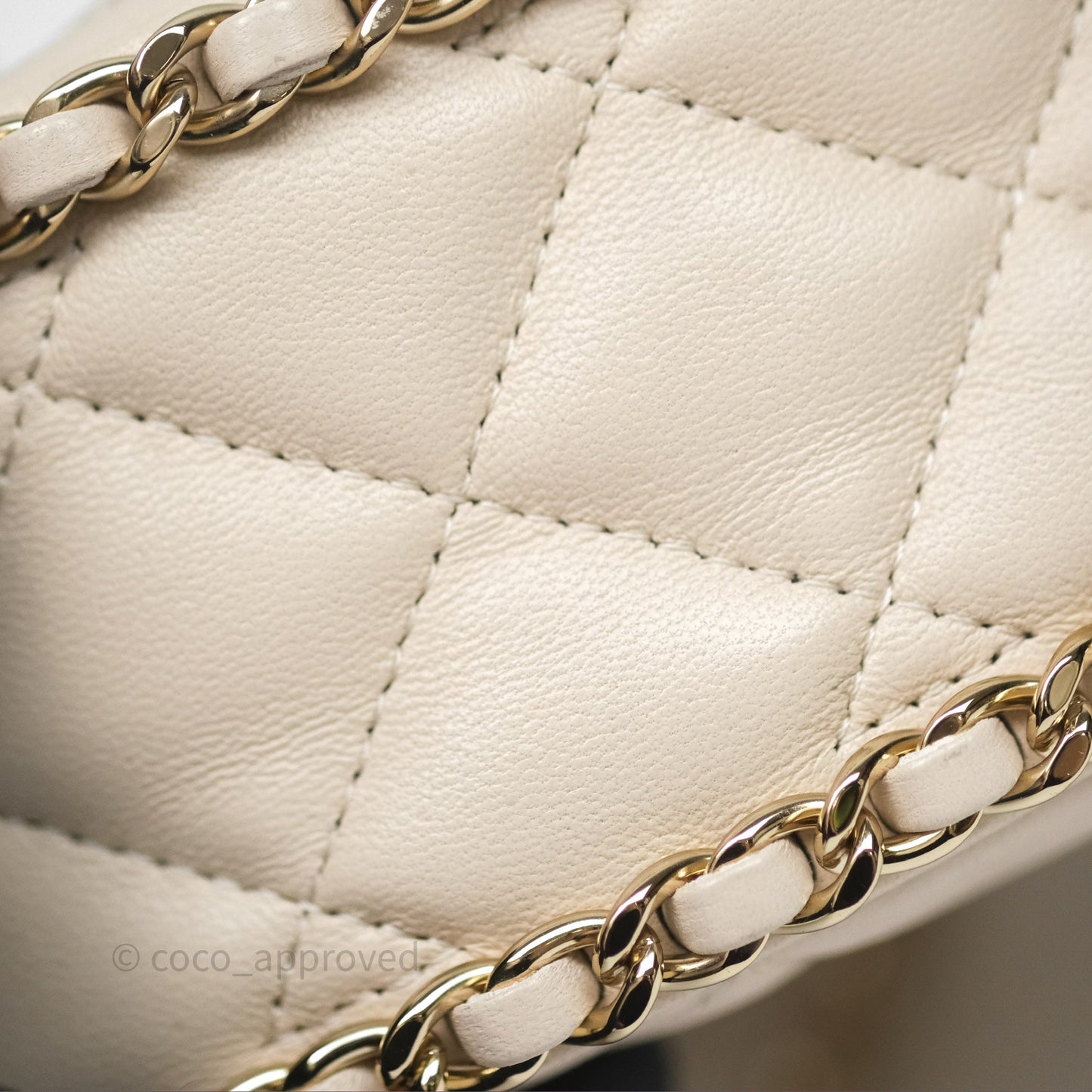 Chanel Small Hobo Bag Light Beige Lambskin Gold Hardware 23P