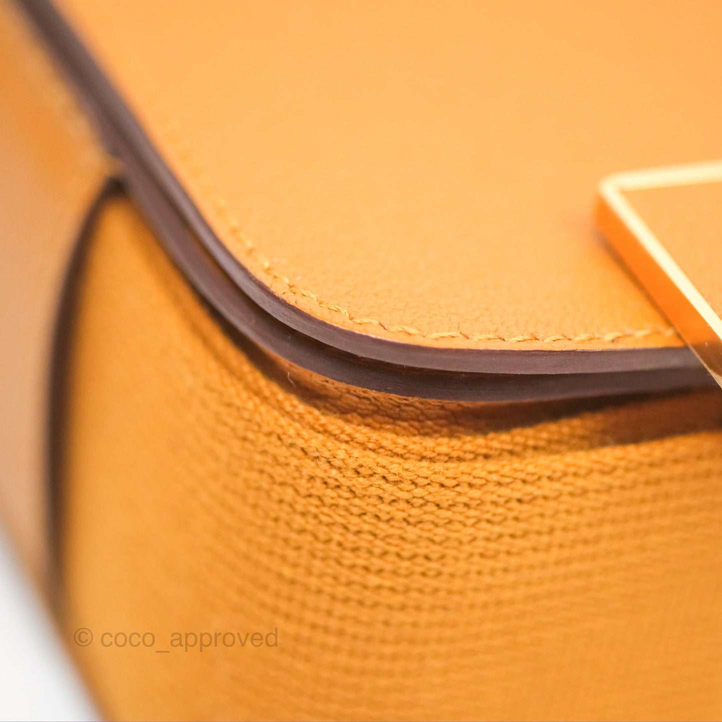 Hermès Geta Bag Caramel Chevre Mysore Gold Hardware