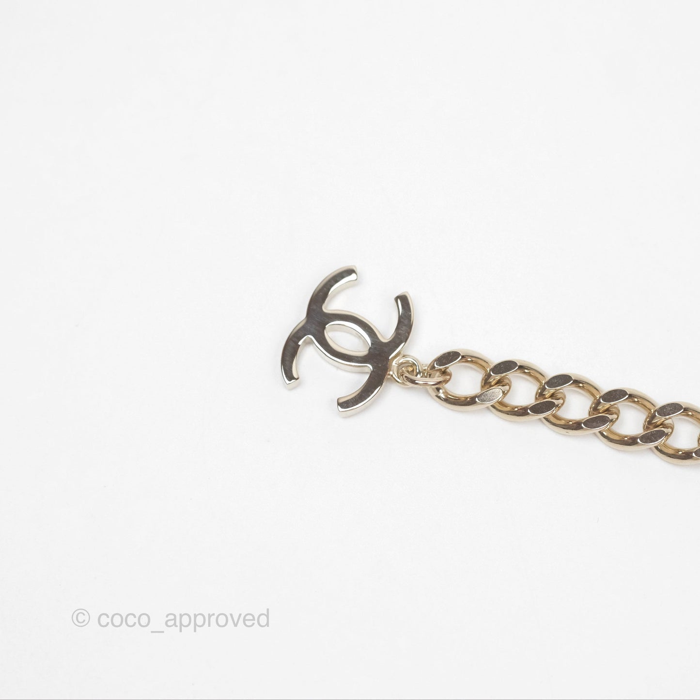 Chanel Logo Chain Choker Gold Tone 22S
