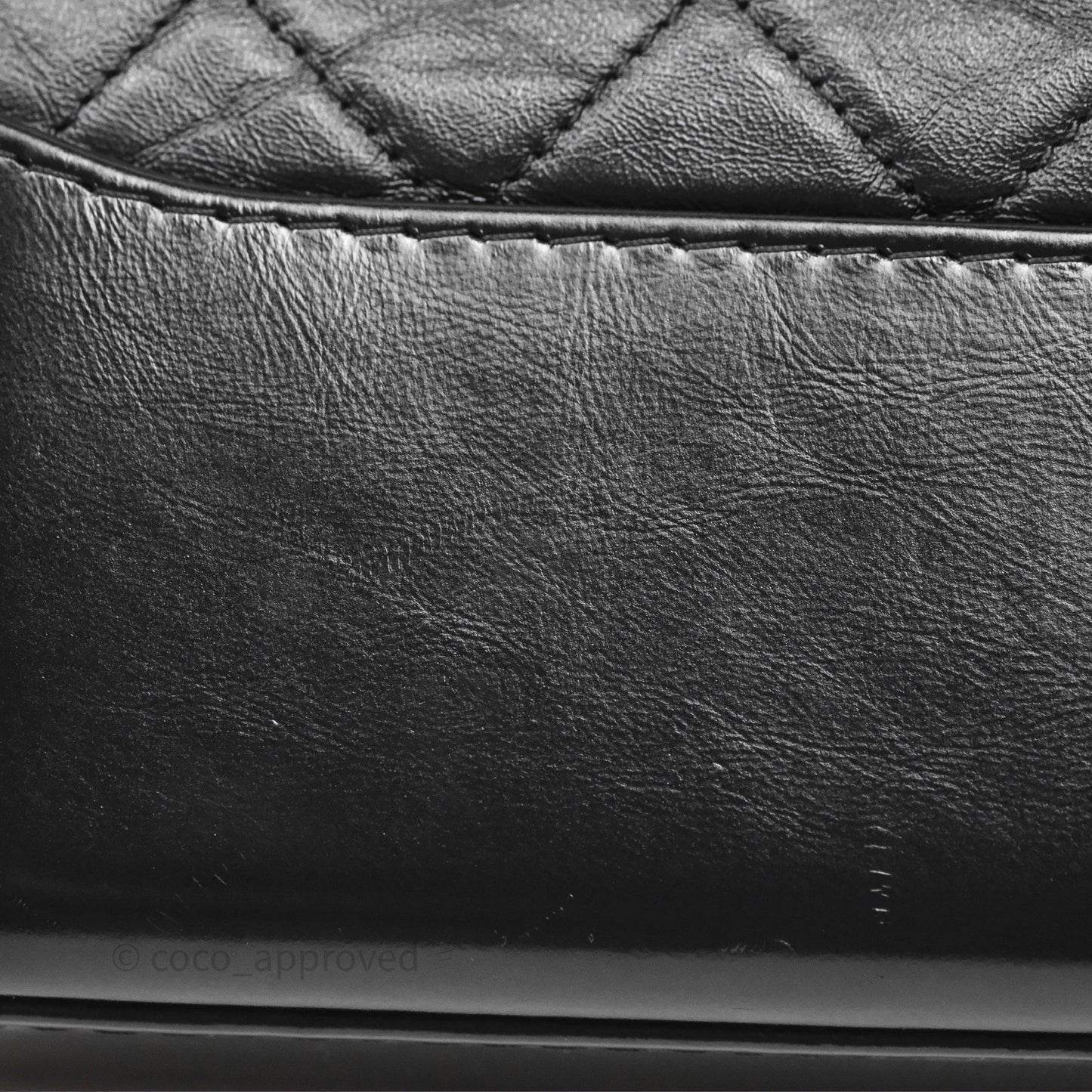 Chanel New Medium Gabrielle Hobo Quilted Black Aged Calfskin