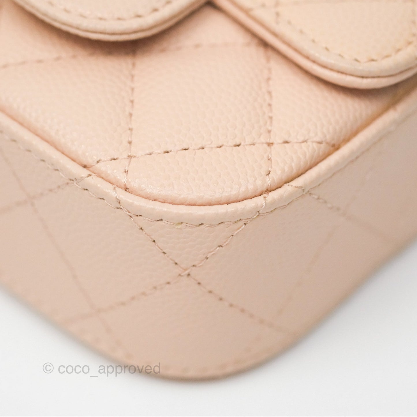 Chanel Mini Clutch With Chain Light Pink Caviar Gold Hardware