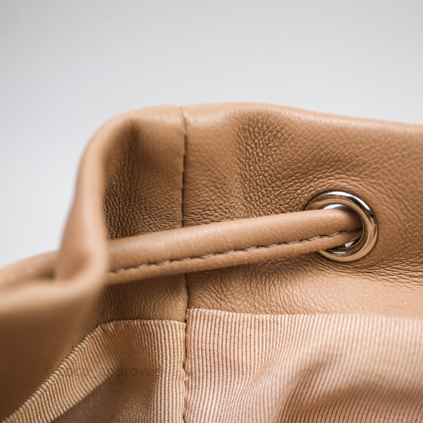 Chanel Quilted Small Urban Spirit Backpack Beige Lambskin Silver Hardware