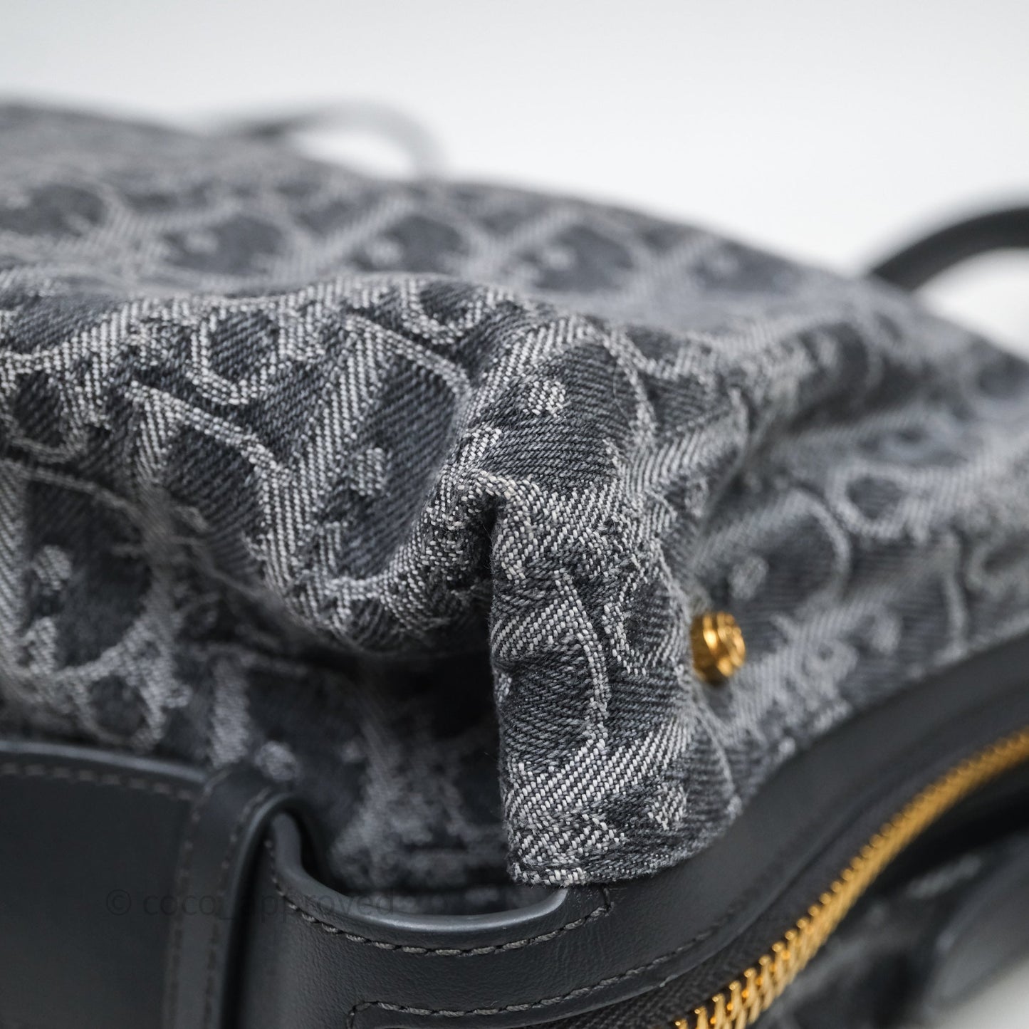 Dior Small D-Journey Bag Gray Denim Dior Oblique Jacquard