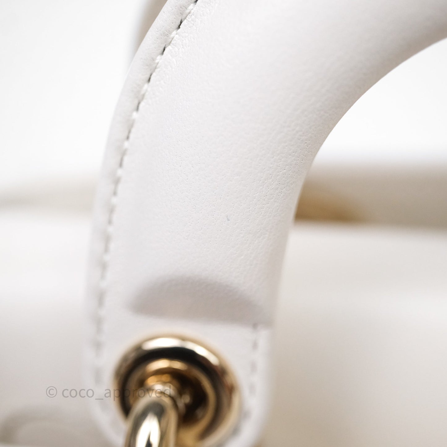 Christian Dior Mini Lady D-Joy White Light Gold Hardware
