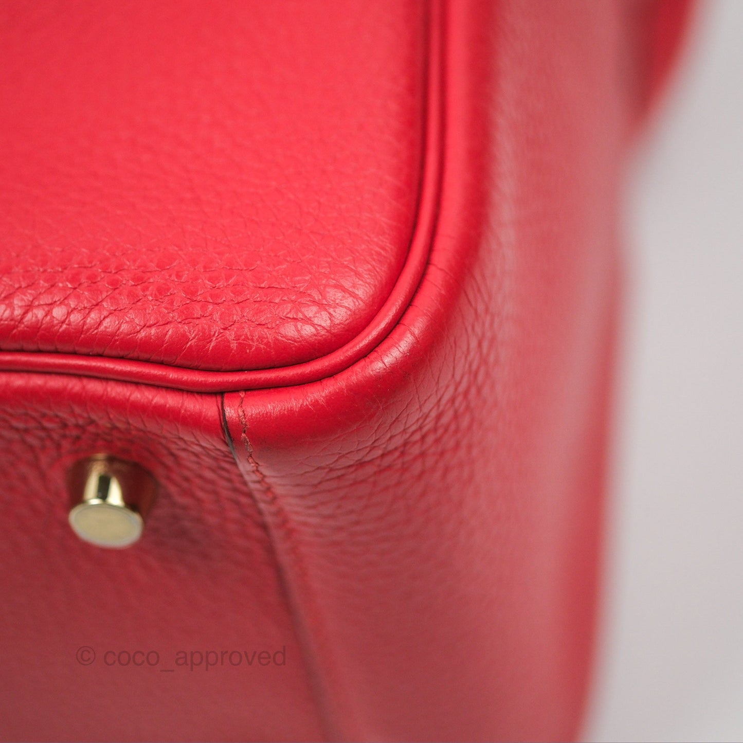 Hermès Lindy 26 Rouge Tomate Clemence Gold Hardware