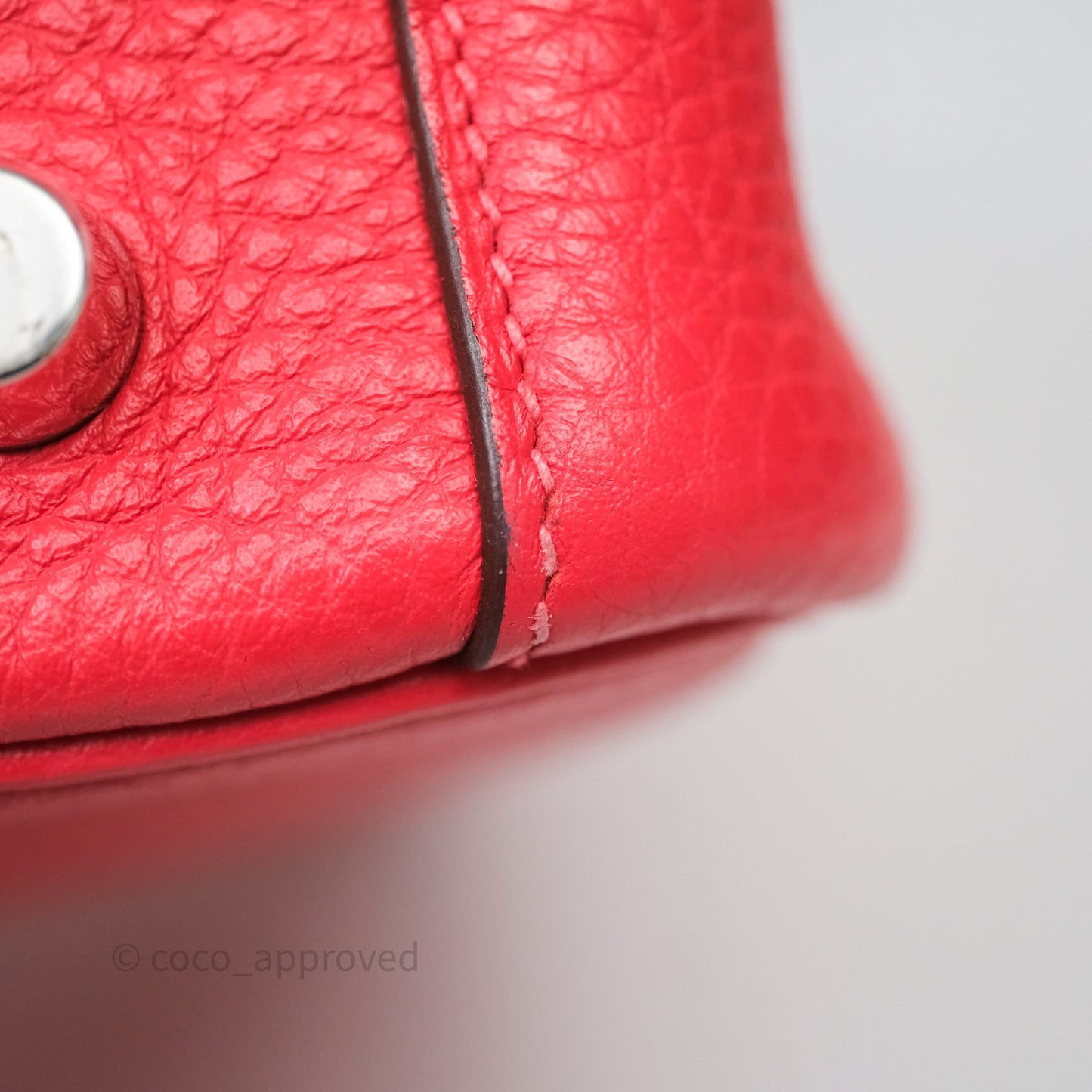 Hermes Lindy 26 Clemence Rouge Palladium Hardware