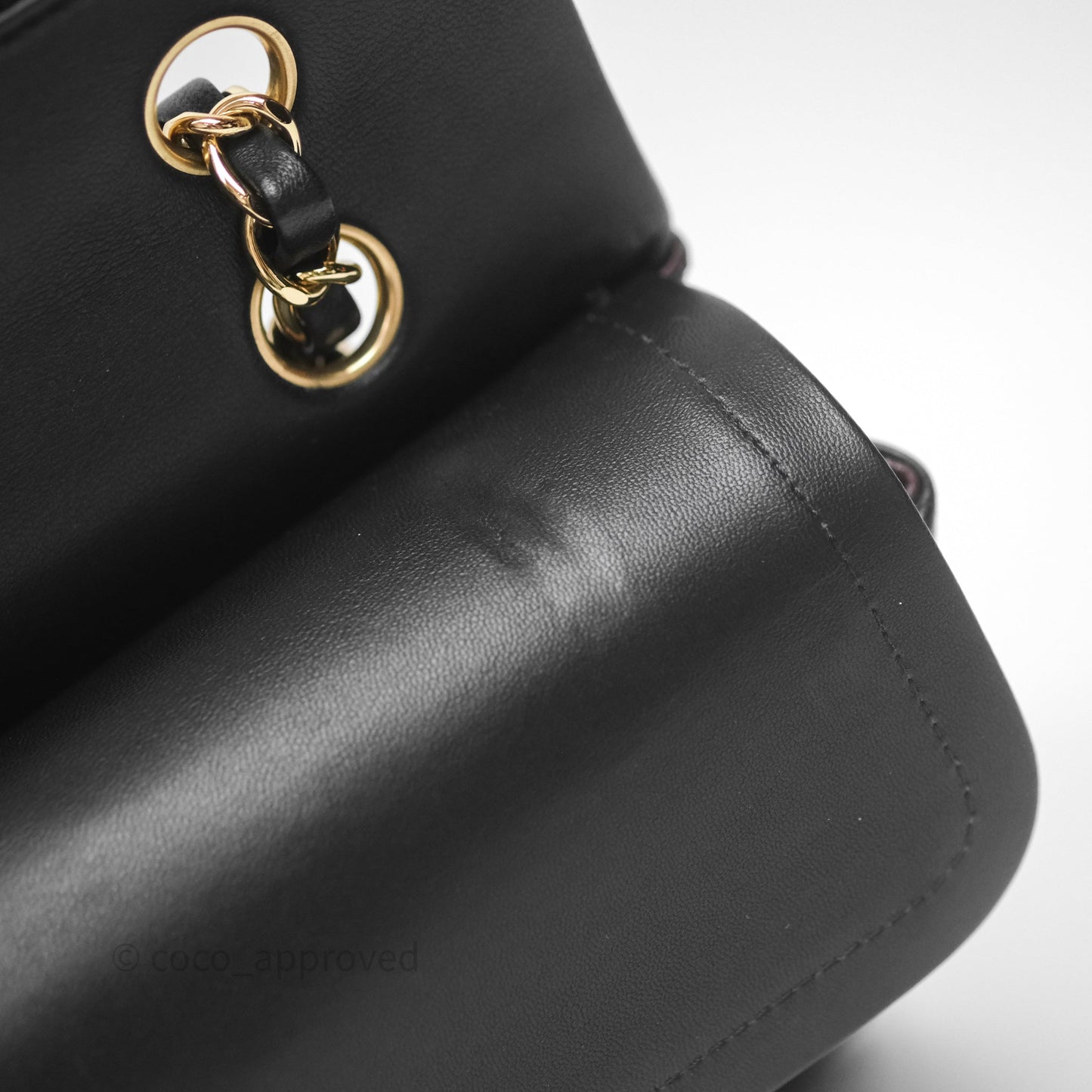 Chanel Classic M/L Medium Flap Quilted Black Lambskin Gold Hardware