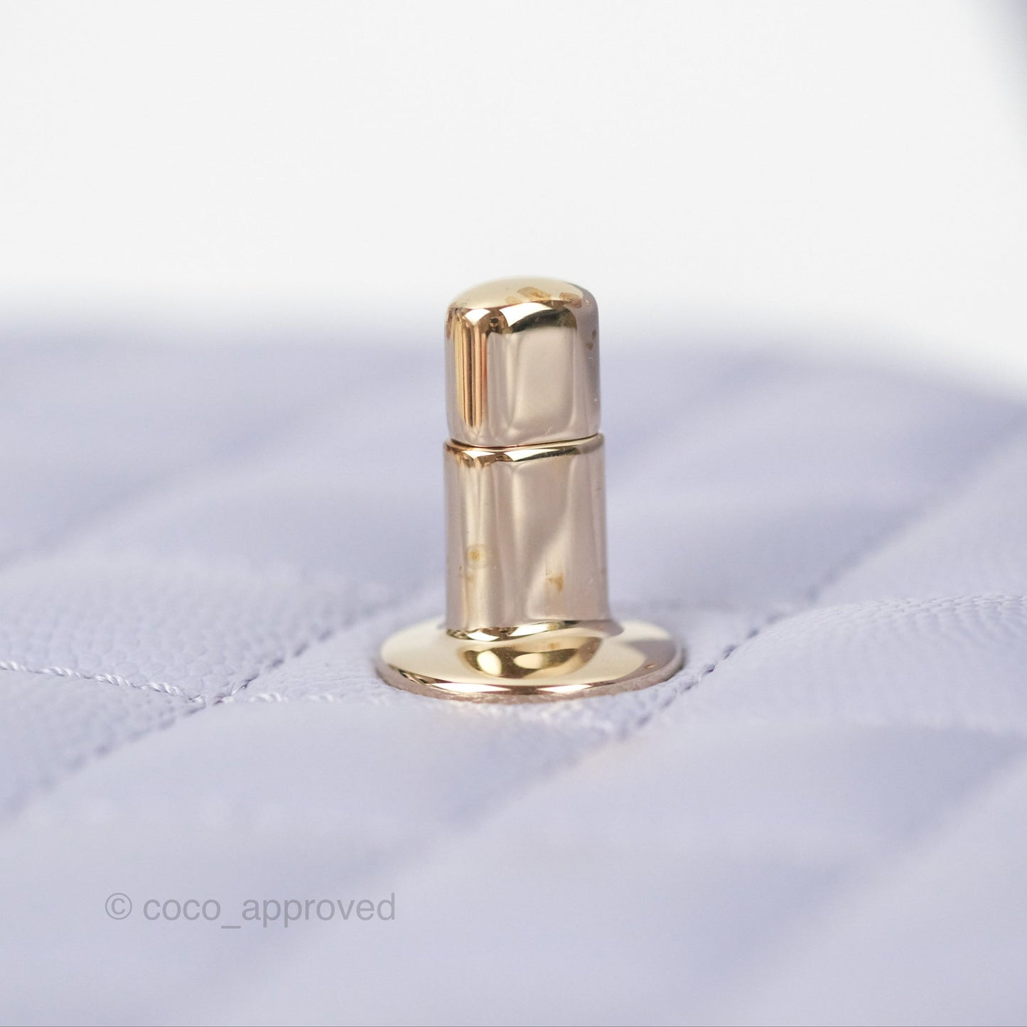 Chanel Small Coco Handle Quilted Purple Lilac Caviar Gold Hardware 21K