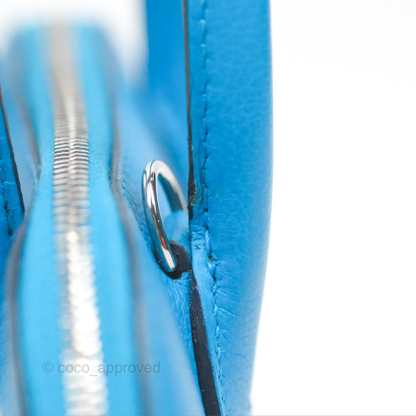 Hermès Bolide Mini 1923 Bleu Frida Evercolor Palladium Hardware