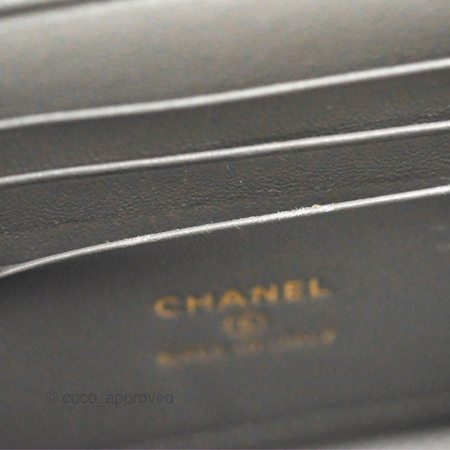 Chanel Vanity Rectangular Top Handle Dark Grey Lambskin Gold Hardware