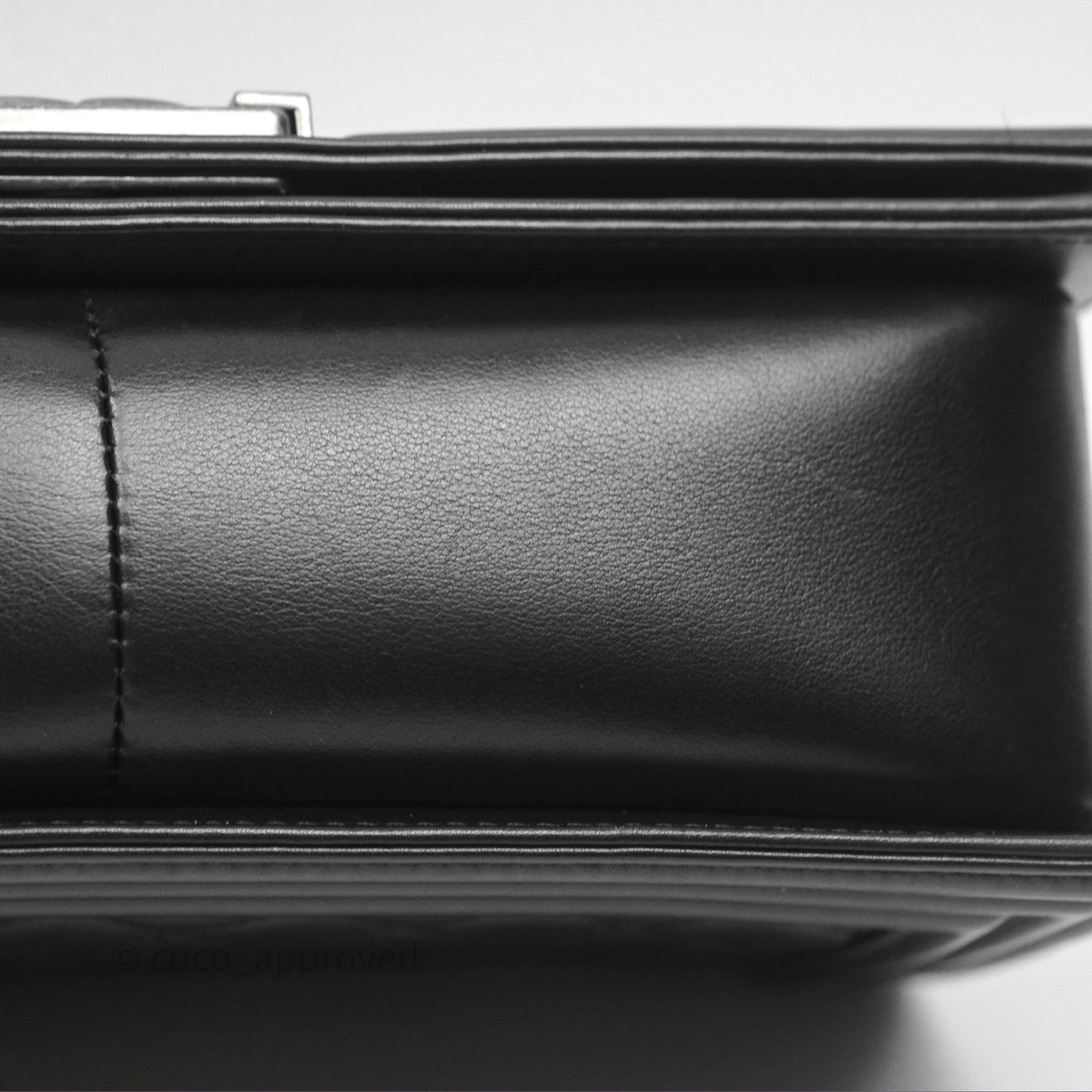 Chanel Quilted Medium Boy Black Calfskin Ruthenium Hardware