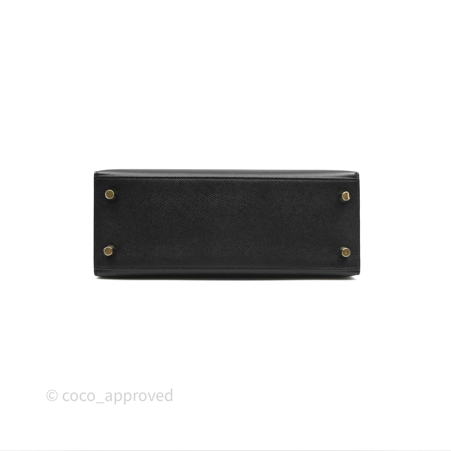 Hermès Sellier Kelly 25 Black Noir 89 Epsom Gold Hardware