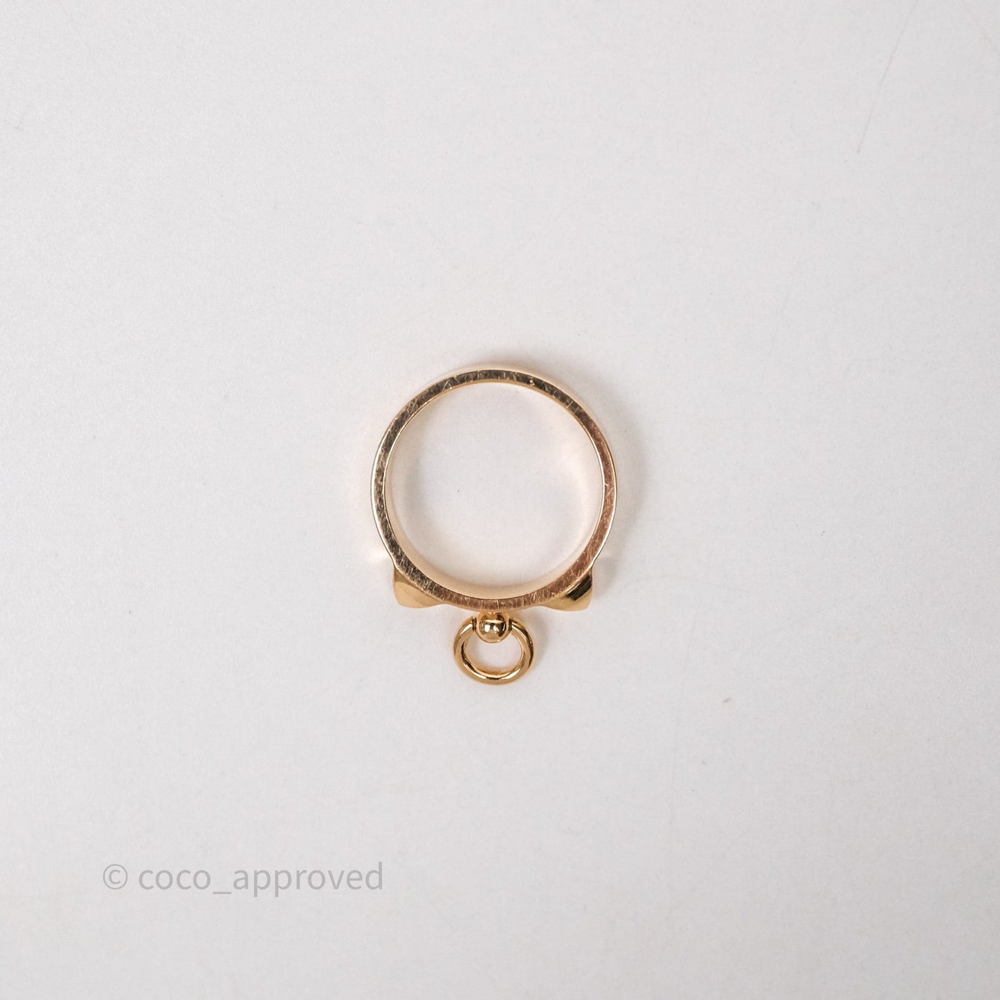 Hermes Collier de Chien Ring PM Rose Gold Size 52