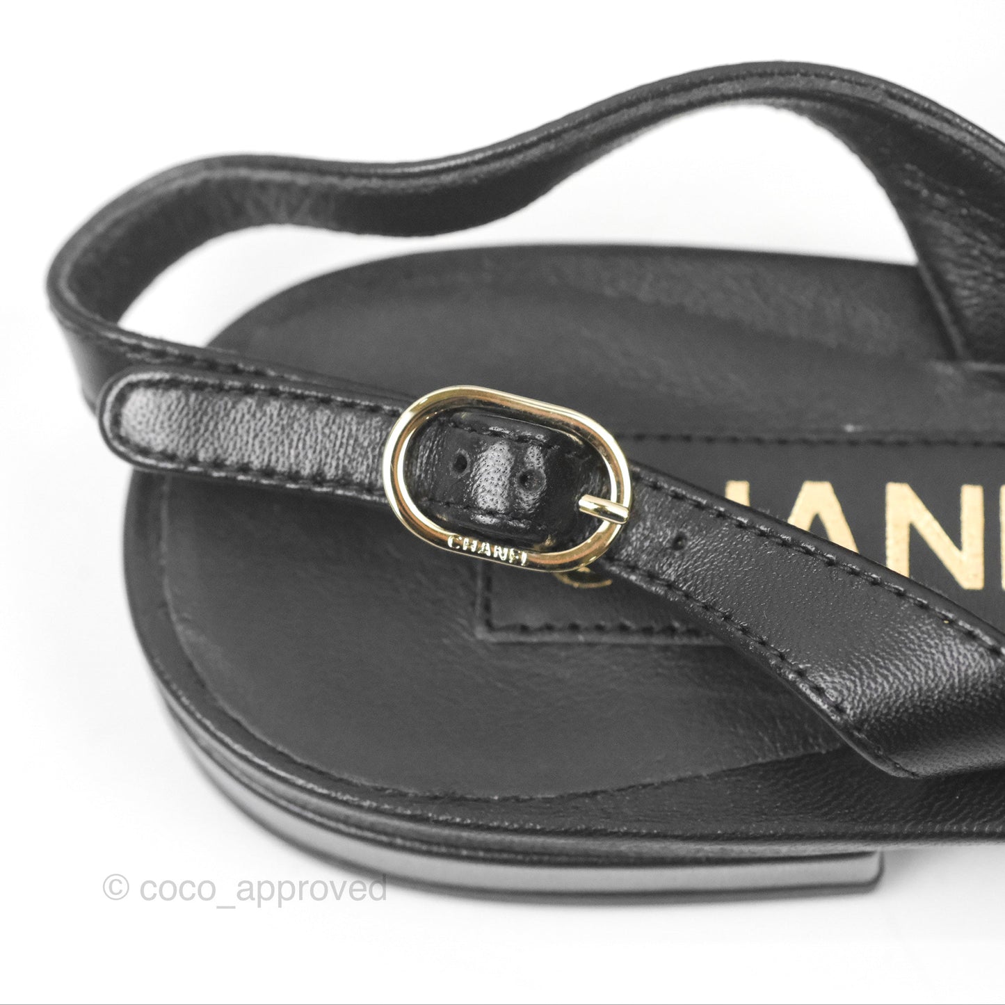Chanel Camellia Slingback Flat Sandals Pointed Black Size 39
