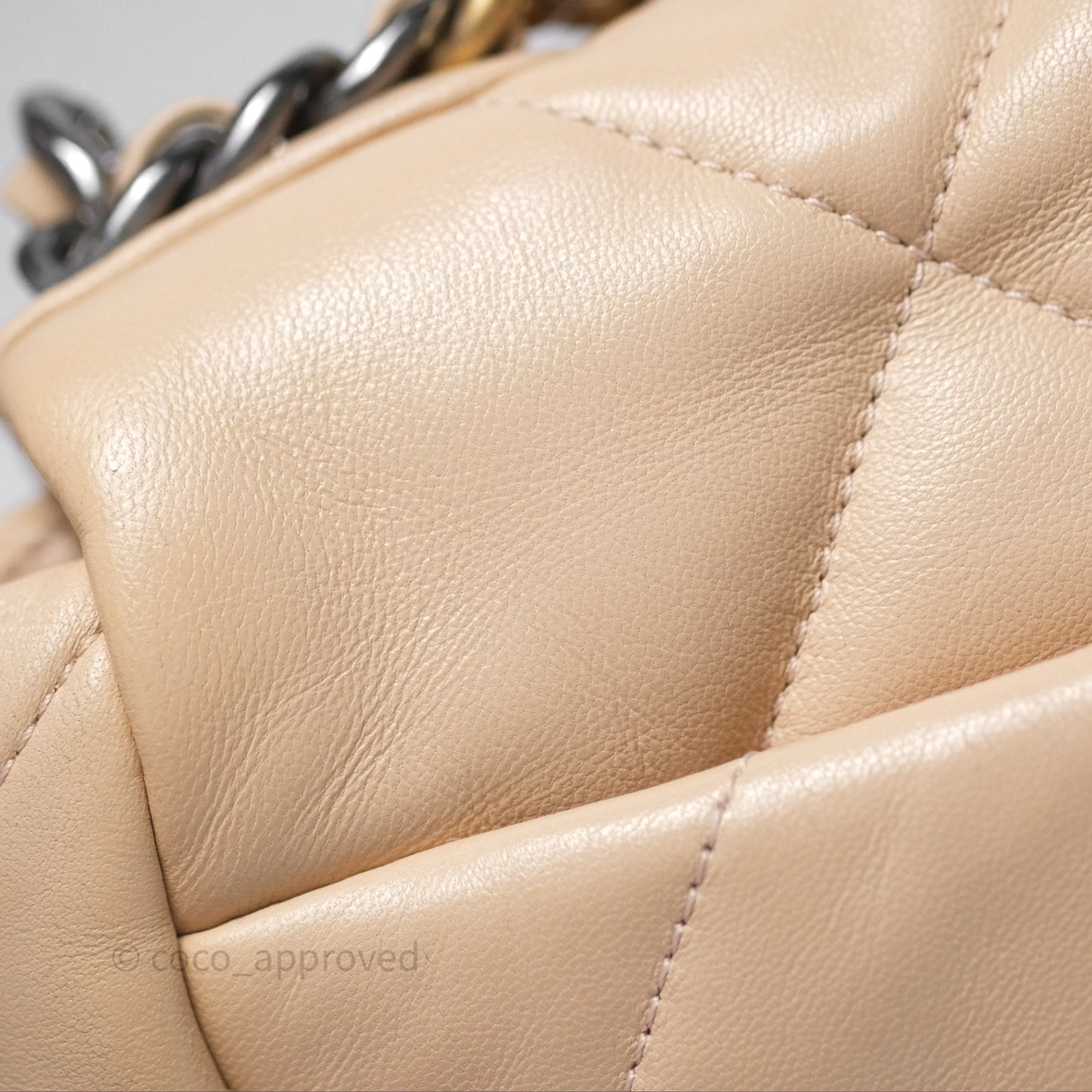 Chanel 19 Small Beige Mixed Hardware