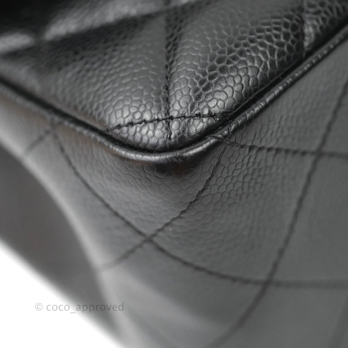 Chanel Jumbo Double Flap Black Caviar Silver Hardware⁣⁣