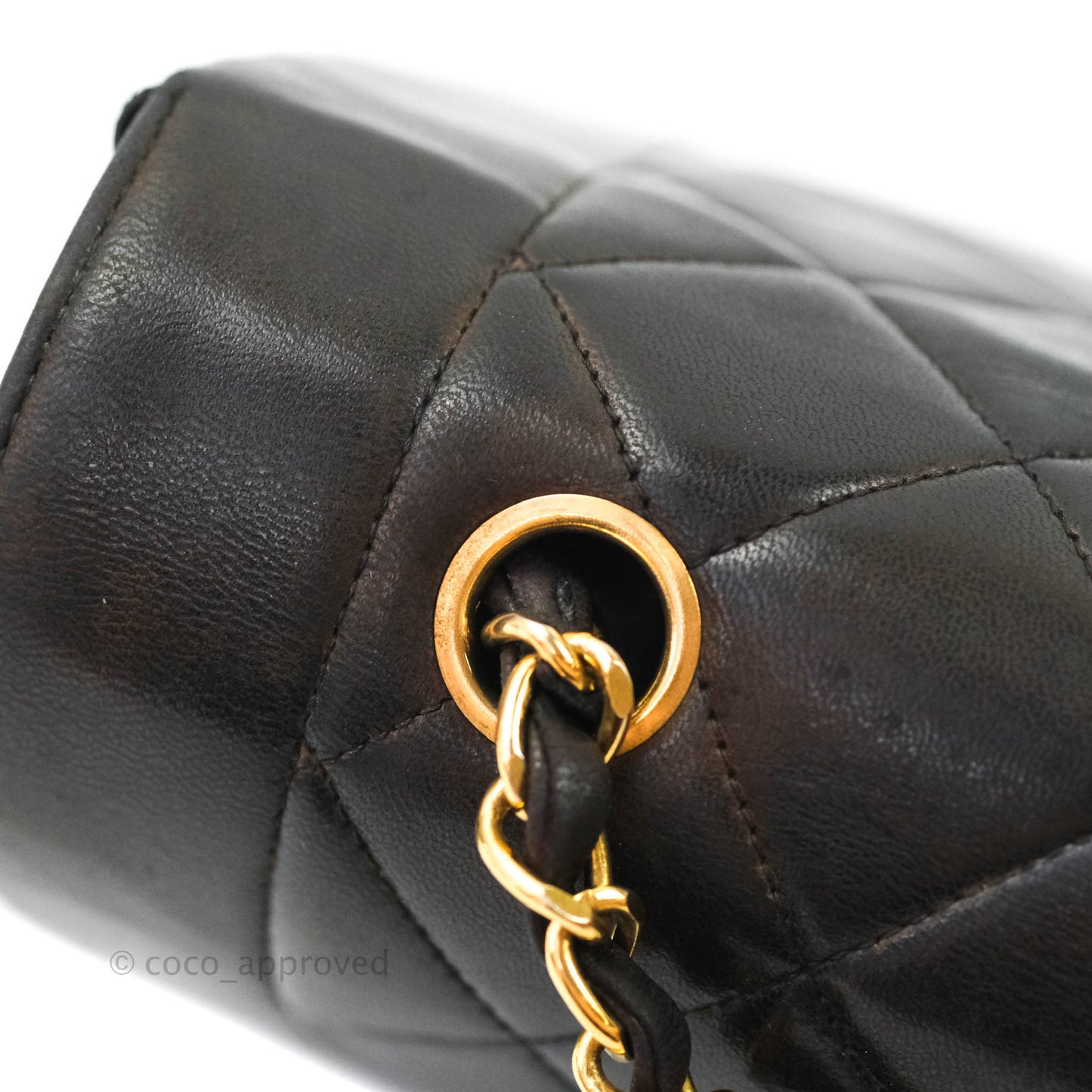 Chanel Black Quilted Lambskin Small Vintage Classic Diana Flap Bag
