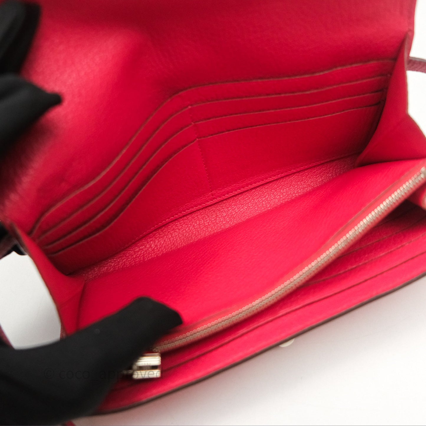 Hermès Kelly Wallet Pink Chevre Mysore Palladium Hardware