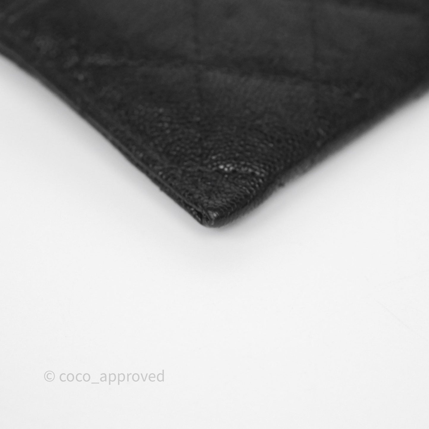 Chanel Boy Card Holder Quilted Black Caviar Aged Gold Hardware