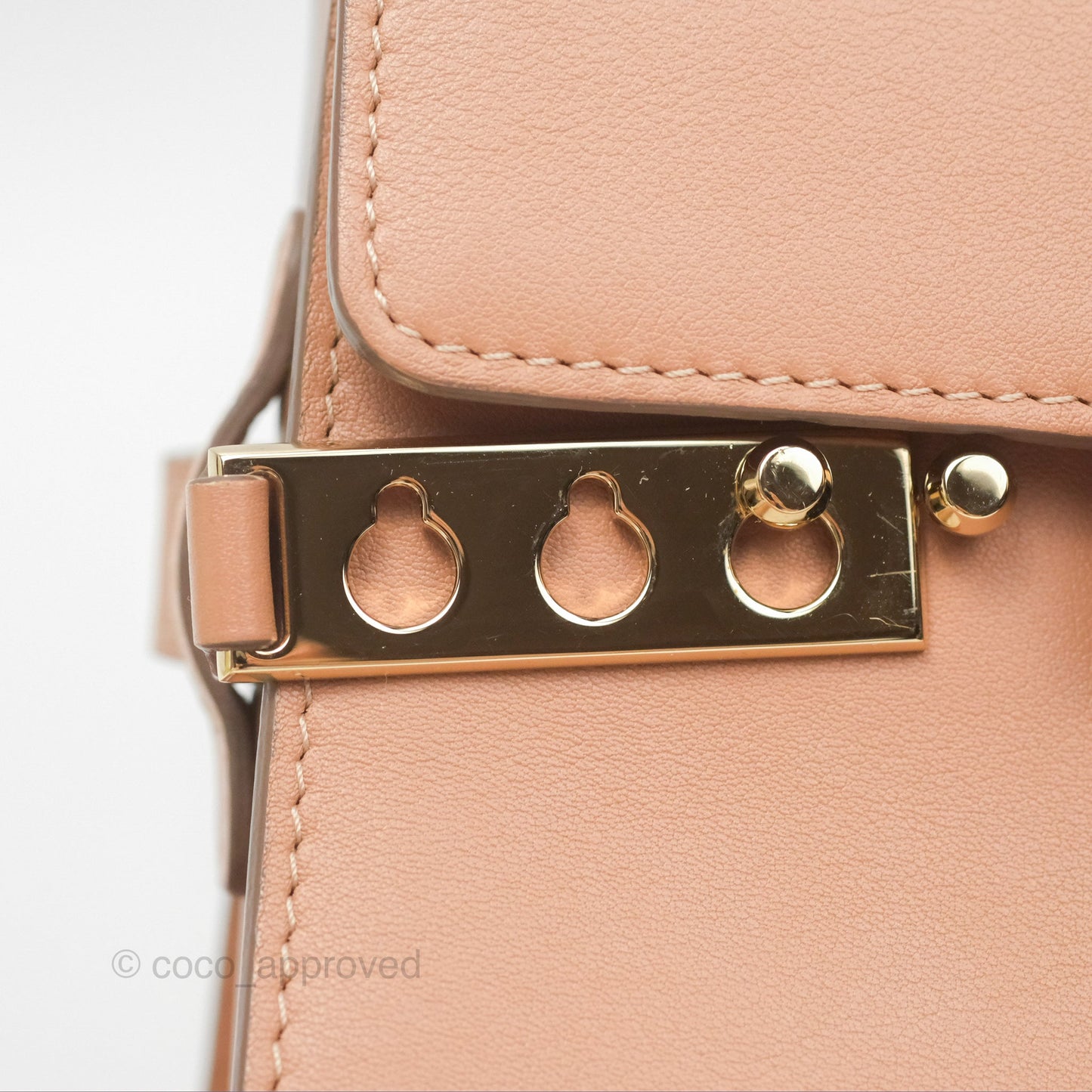 Delvaux Tempête Mini Beige Supple Calfskin Gold Hardware