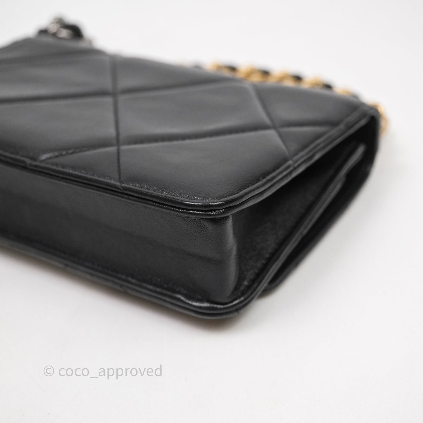 Chanel 19 Wallet on Chain WOC Black Mixed Hardware