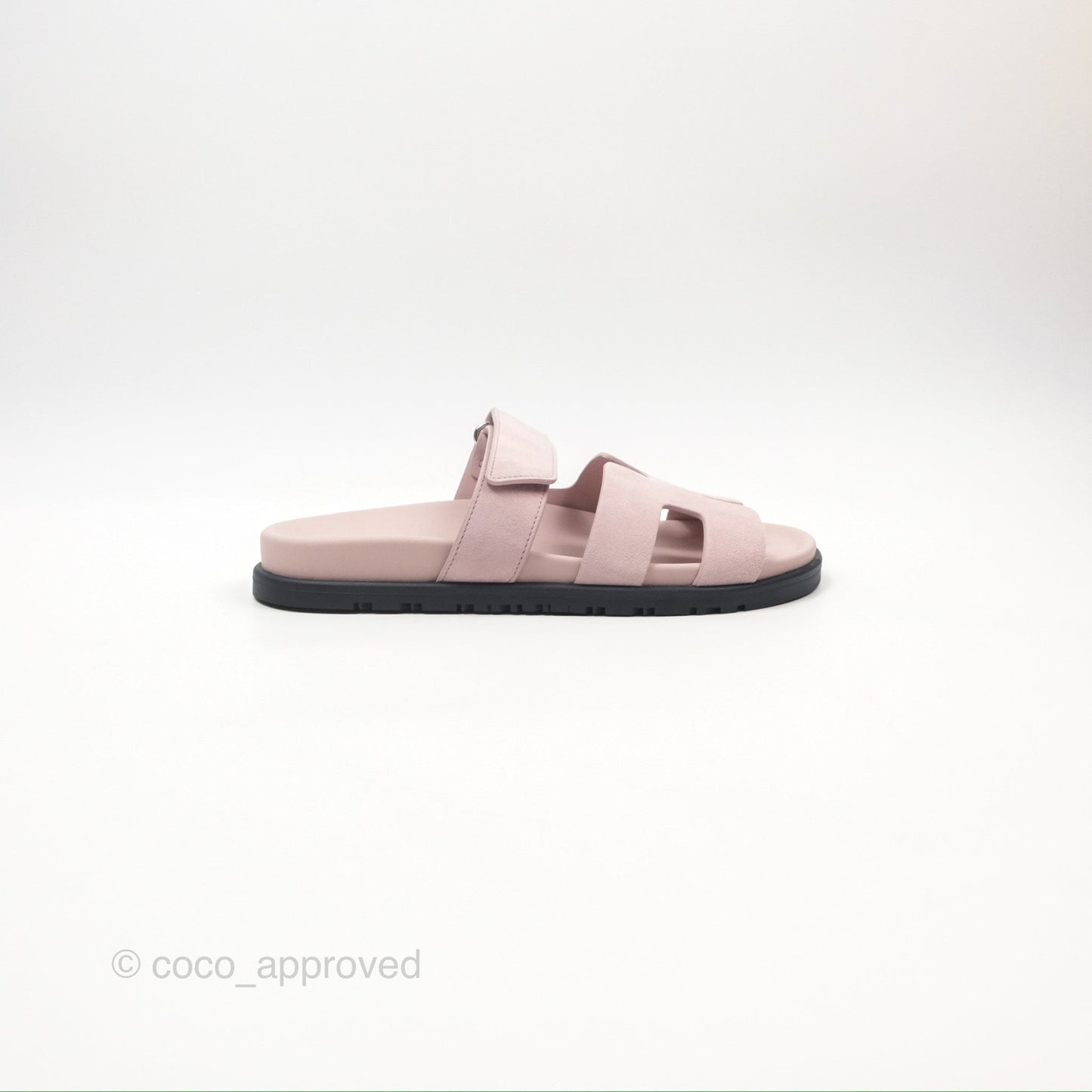 Hermès Chypre Sandals in Rose Porcelaine Size 37