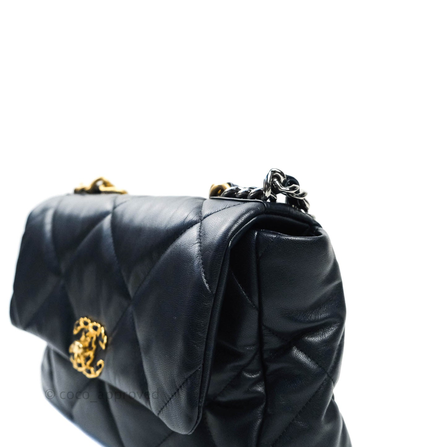 Chanel 19 Medium Navy Mixed Hardware Goatskin