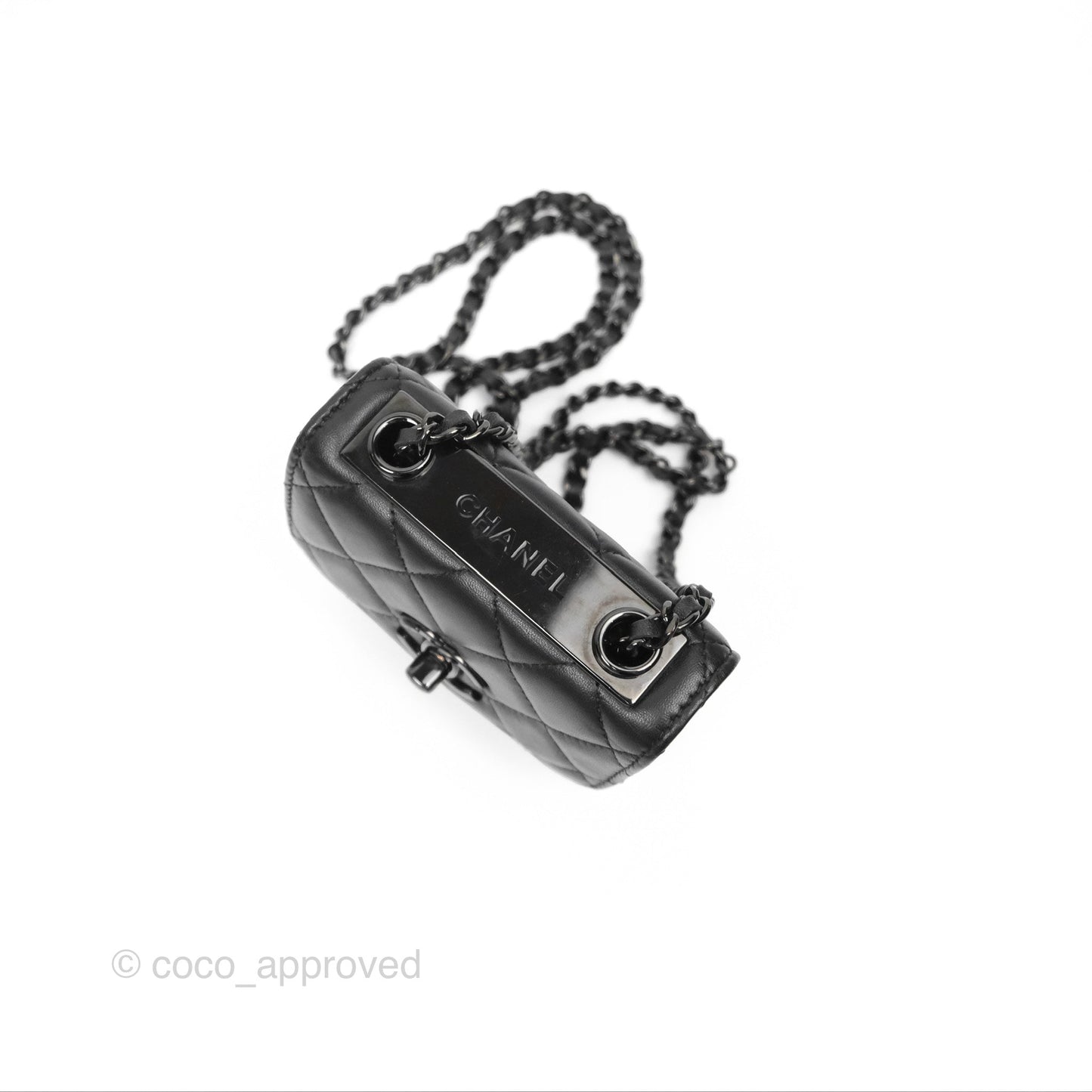 Chanel Mini Trendy CC Clutch With Chain Quilted So Black Lambskin