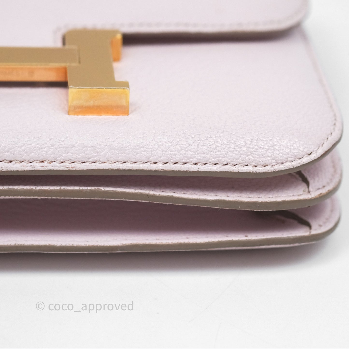 Hermès Constance Mini 18cm Mauve Pale Chevre Mysore Rose Gold Hardware