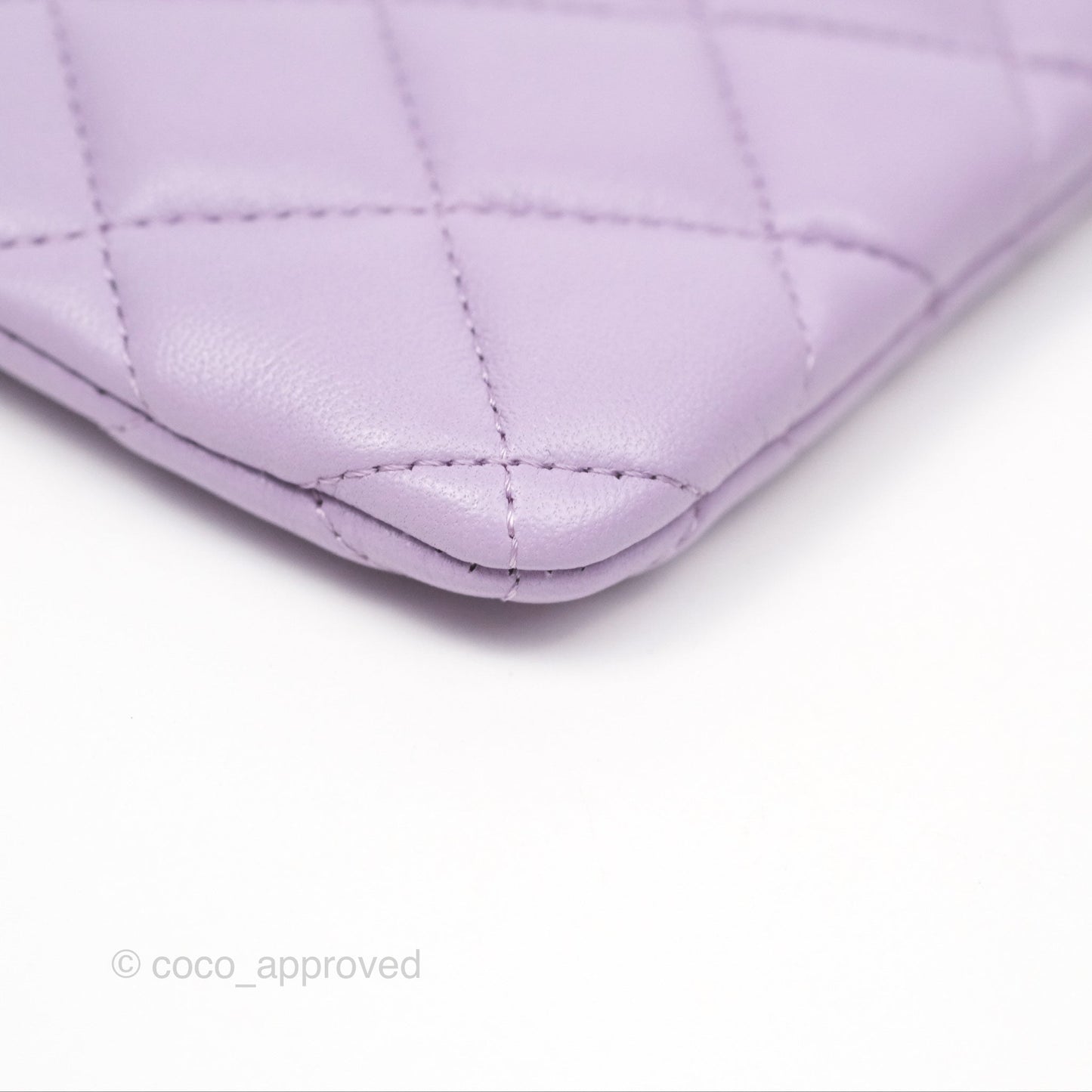 Chanel Pearl CC Small Pouch Purple Lambskin Gold Hardware