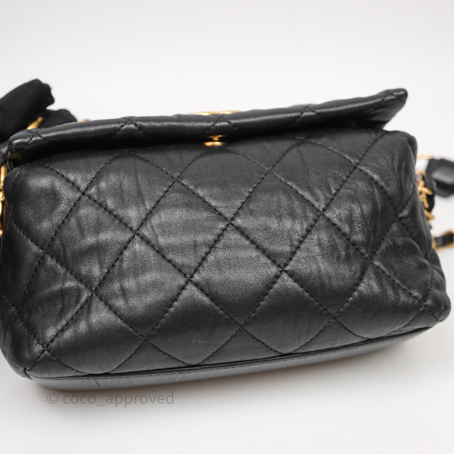 Chanel Small Hobo Bag Crumpled Black Lambskin Aged Gold Hardware
