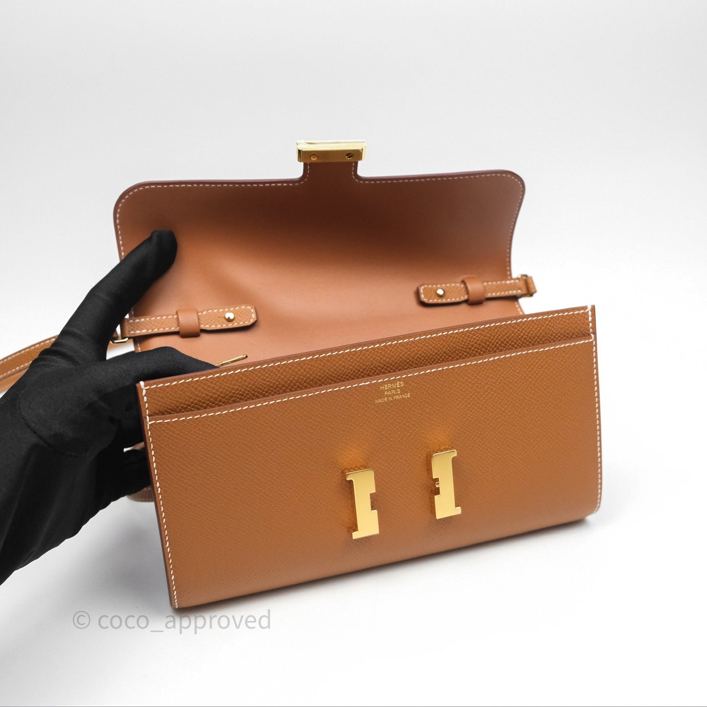 Hermès Constance Long To Go Wallet Gold Epsom Gold Hardware