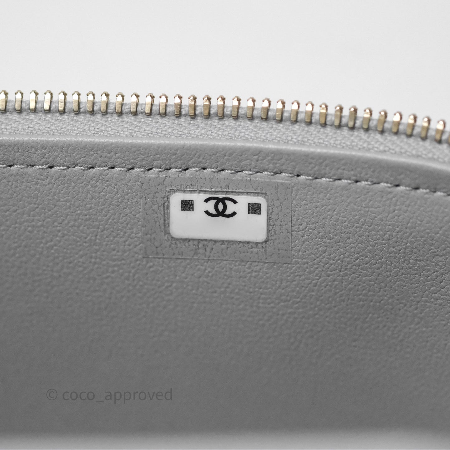 Chanel Vanity with Heart Adjustable Chain Grey Caviar Aged Gold Hardware