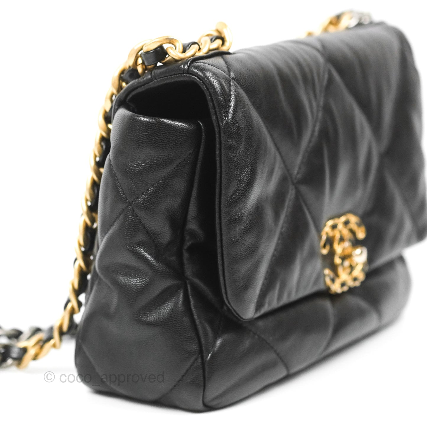 Chanel 19 Small Black Goatskin Mixed Hardware