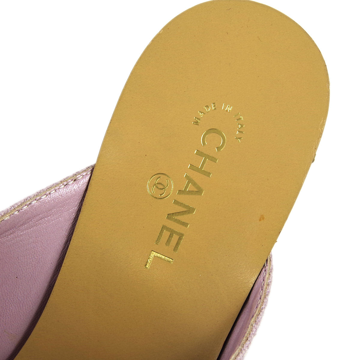 Luxury Chanel * Flower Mules Shoes #37 1/2