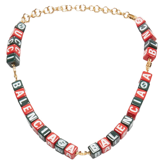 Gucci Luxury Balenciaga Hacker Project Symbols cubes short necklace