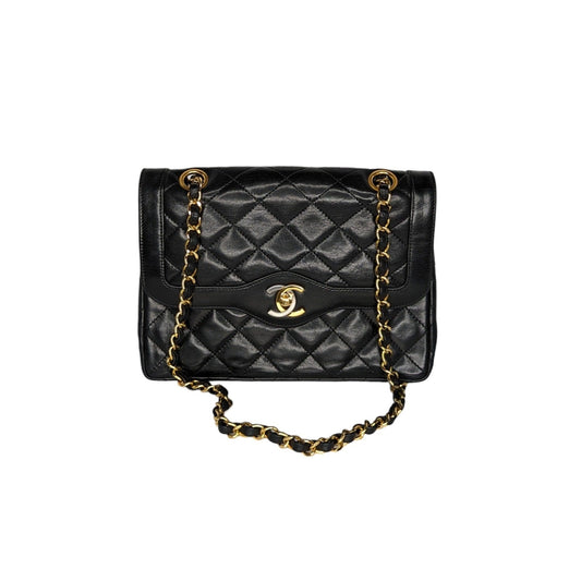 Luxury Chanel bag Vintage Black Coco Paris Double Flap Bag